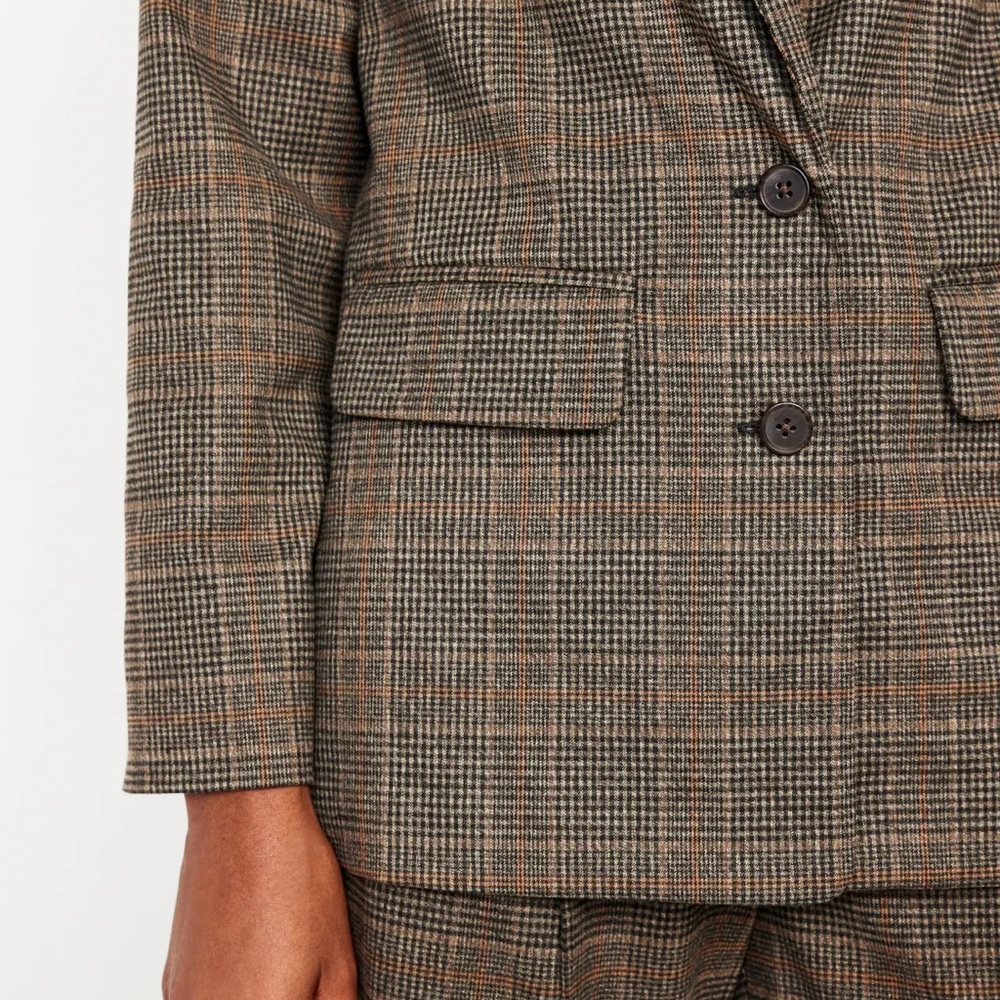 Brown plaid relaxed fit blazer from old navy brand new with tags